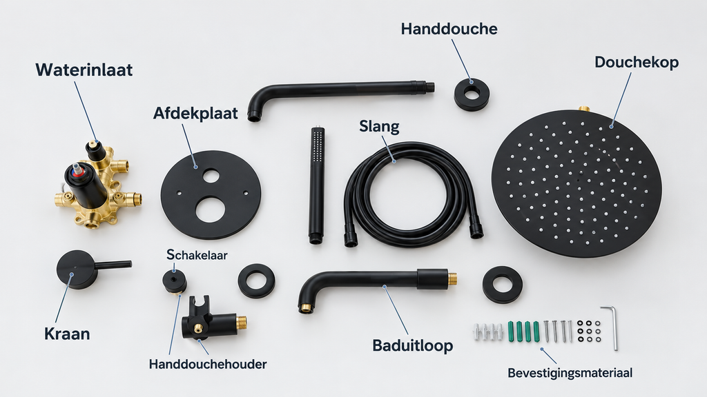 Nexora Inbouw Thermostatische Doucheset